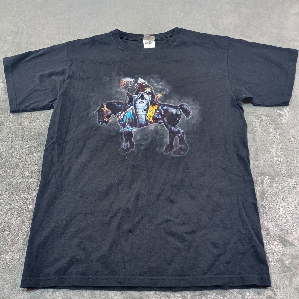 Anvil Delta 1/81 Armor Warlords T-Shirt Mens M Black Military Skull Tank Graphic